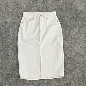 GAP White Icon Denim Skirt